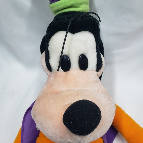 Vintage Applause Disney Goofy 27 Inch Tall Soft Plush Green Hat Purple Vest - Picture 13 of 16